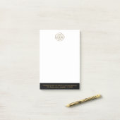 Custom Business Logo Elegant Simple Professional Post-it® Notes (Op bureau)