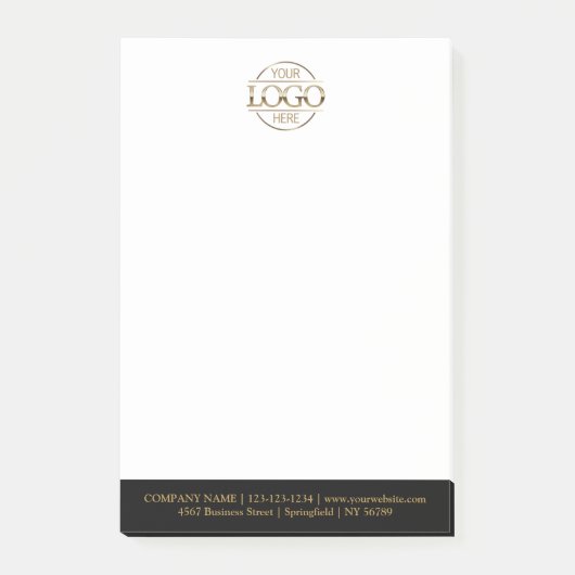 Custom Business Logo Elegant Simple Professional Post-it® Notes (Voorkant)