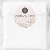 Custom Business Logo Elegante Bloemen Sticker (Tas)