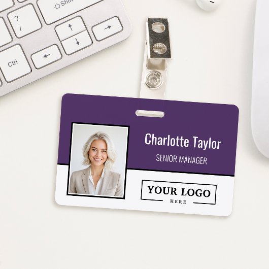Custom Business Logo Employee Photo Badge