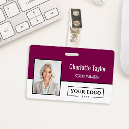 Custom Business Logo Employee Photo Badge