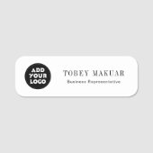 Custom Business Logo Employee Staff Name Tag (Voorkant)