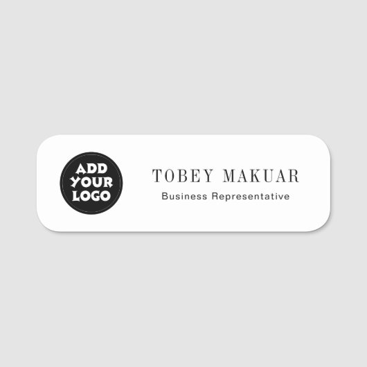 Custom Business Logo Employee Staff Name Tag (Voorkant)