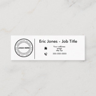 Custom BUSINESS LOGO en social media Mini Visitekaartje