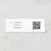 Custom BUSINESS LOGO en social media Mini Visitekaartje (Achterkant)