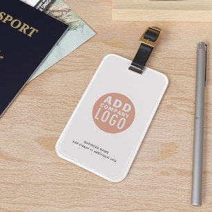 Custom Business Logo en Social Media Minimum Bagagelabel
