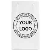 Custom Business Logo en Tekst Bedrijf Gift Bag Klein Cadeauzakje (Achterkant)