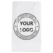 Custom Business Logo en Tekst Bedrijf Gift Bag Klein Cadeauzakje (Voorkant)