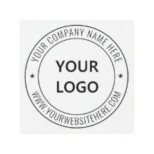 Custom Business Logo en Tekst Bedrijf Metaalprint