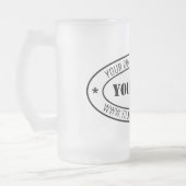 Custom Business Logo en tekst Glass Beer Mok (Links)