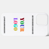 Custom Business Logo en Tekst iPhone Case Sjabloon (Achterkant (horizontaal))