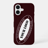 Custom Business Logo en Tekst iPhone Case Sjabloon 16 Hoesje (Achterkant)