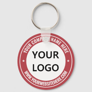 Custom Business Logo en Tekst Promotionele Sleutel Sleutelhanger