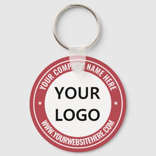 Custom Business Logo en Tekst Promotionele Sleutel Sleutelhanger (Voorkant)