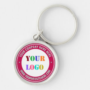 Custom Business Logo en Tekst Promotionele Sleutel Sleutelhanger