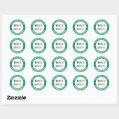 Custom Business Logo en Tekst Stickers Voorbeeld (Vel)
