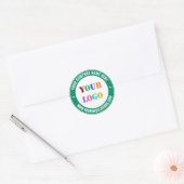 Custom Business Logo en Tekst Stickers Voorbeeld (Envelop)