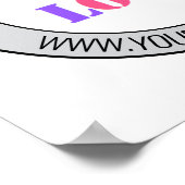 Custom Business Logo en Tekst Uw Poster Sjabloon (Hoek)