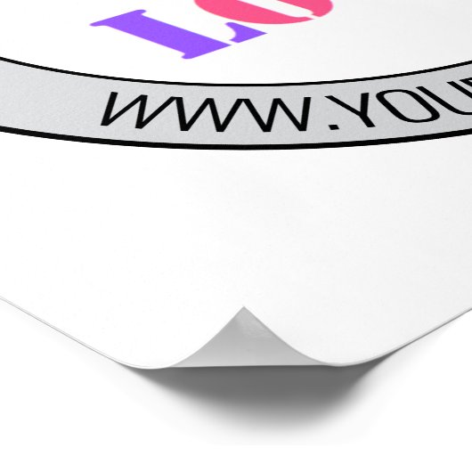 Custom Business Logo en Tekst Uw Poster Sjabloon (Hoek)