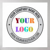 Custom Business Logo en Tekst Uw Poster Sjabloon (Voorkant)