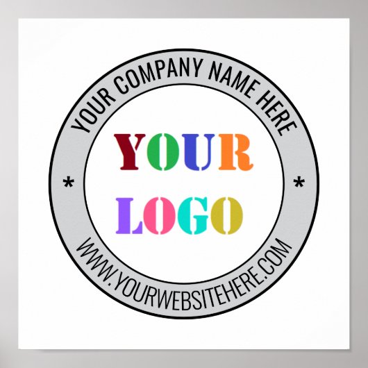 Custom Business Logo en Tekst Uw Poster Sjabloon (Voorkant)