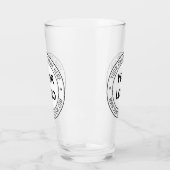 Custom Business Logo en Tekstglas Sjabloon Glas (Links)