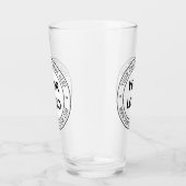 Custom Business Logo en Tekstglas Sjabloon Glas (Rechts)