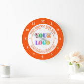 Custom Business Logo en Tekstklok Sjabloon Grote Klok (Huis)