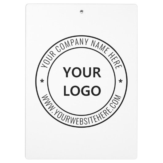 Custom Business Logo en Text Company Klembord (Achterkant)