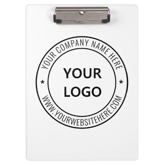 Custom Business Logo en Text Company Klembord (Voorkant)