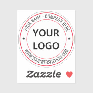 Custom Business Logo en Text Sticker Sjabloon