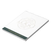 Custom Business Logo Faded Backdrop Modern Simple Notitieblok (Linkerzijde)