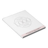 Custom Business Logo Faded Backdrop Modern Simple Notitieblok (Schuin)