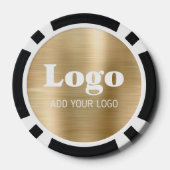 Custom Business Logo Faux Gold Metallic Poker Chips (Achterkant)
