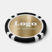 Custom Business Logo Faux Gold Metallic Poker Chips (Enkel)