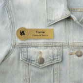Custom Business Logo Gold Leather Personeelsnaam T Naamplaatje (In situ)