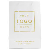 Custom Business Logo Gold-merk Medium Cadeauzakje (Achterkant)