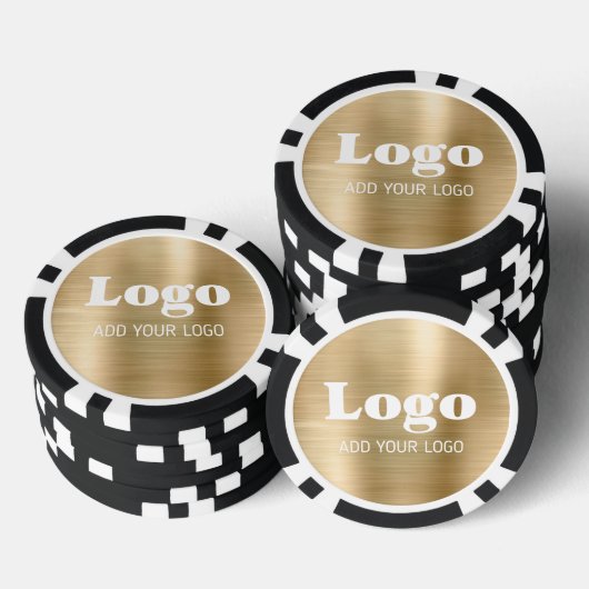 Custom Business Logo Gold Metallic Poker Chips (Opstapeling)