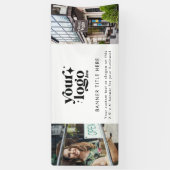 Custom Business Logo Grand Opening 2 Foto Spandoek (Verticaal)