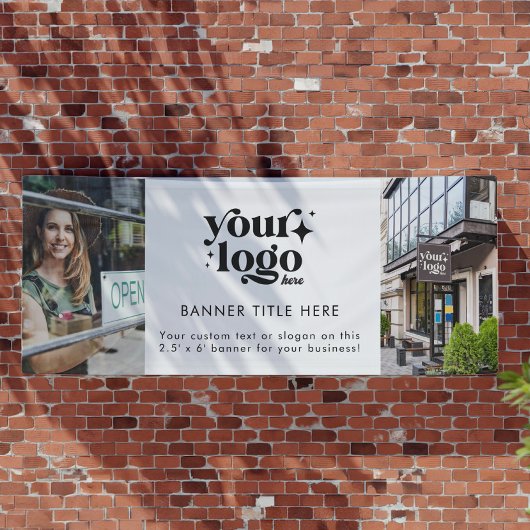 Custom Business Logo Grand Opening 2 Foto Spandoek