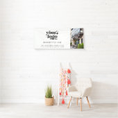 Custom Business Logo Grand Openingsfoto Spandoek (Insitu)