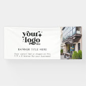 Custom Business Logo Grand Openingsfoto Spandoek (Horizontaal)