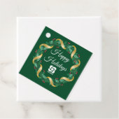 Custom Business Logo Groene Kerstkrans Bedankjes Labels (In situ)