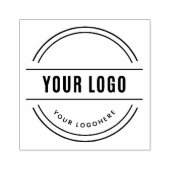 Custom Business Logo Groot vierkant hout Rubberstempel (Afrduk)
