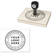 Custom Business Logo Grote Elegante Rubber Stamp Rubberstempel (Gestempeld)