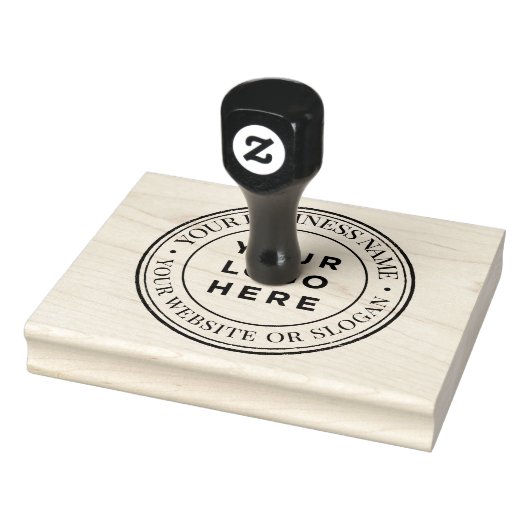 Custom Business Logo Grote Elegante Rubber Stamp Rubberstempel (Stempel)