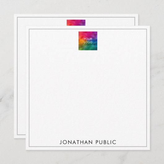 Custom Business Logo Hier Naam Moderne Sjabloon (Voorkant / Achterkant)