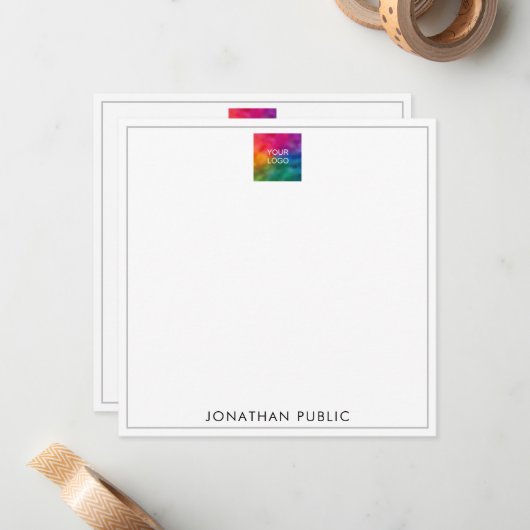 Custom Business Logo Hier Naam Moderne Sjabloon (Voorkant / Achterkant in situ)