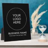 Custom Business Logo Hier Sjabloon Modern Elegant Fotoplaat (Zijkant)