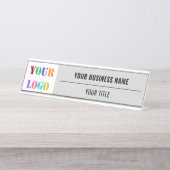 Custom Business Logo Info Naam Bureaunaam Bord Bureau Naambordje (Voorkant)